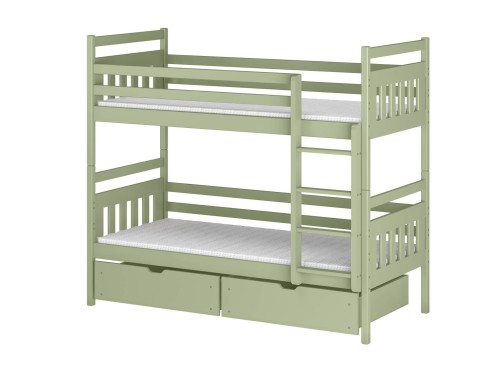 ADAŚ 90x180 olive green bunk bed Lano Furniture