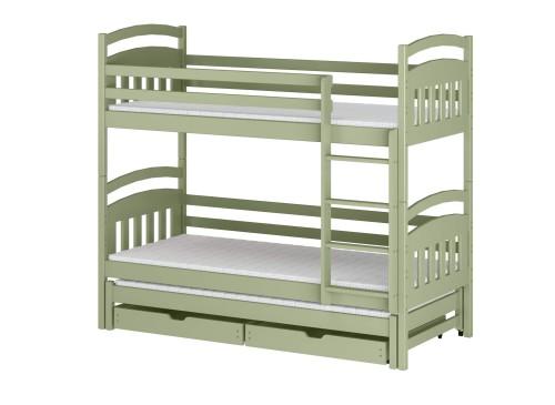 ALAN 90x180 olive green bunk bed Lano Furniture