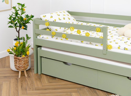 SENSO 80x170 olivová výsuvná dvoulůžková postel Lano Nábytek