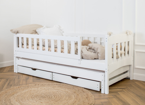 AMELKA 90x190 white double trundle bed Lano Furniture