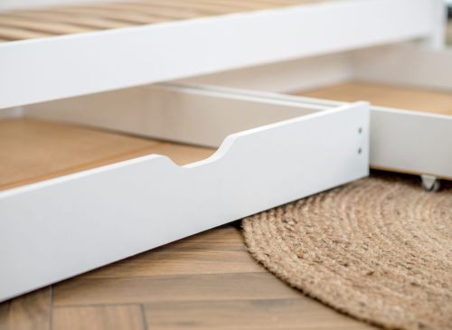 AMELKA 90x200 white double trundle bed Lano Furniture
