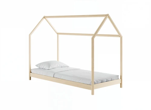 LUCKY 80x160 unfinished wood Montessori floor cot house bed Lano Furniture