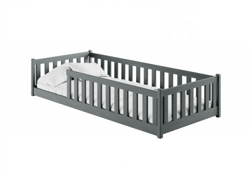 BELLA 80x180 graphite Montessori floor cot bed Lano Furniture