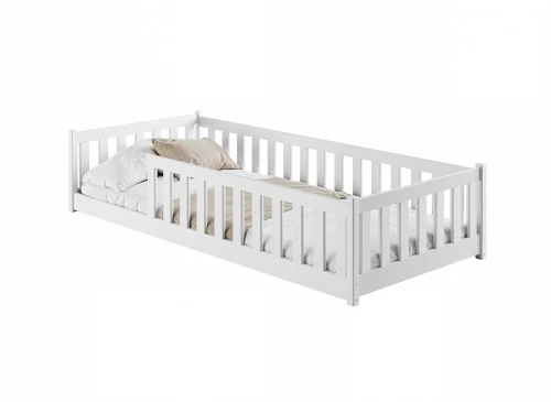BELLA 80x160 white Montessori floor cot bed Lano Furniture