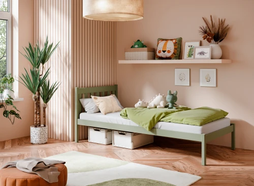 MARTIN 90x200 olivová jednolůžková postel pro teenagery Lano Nábytek