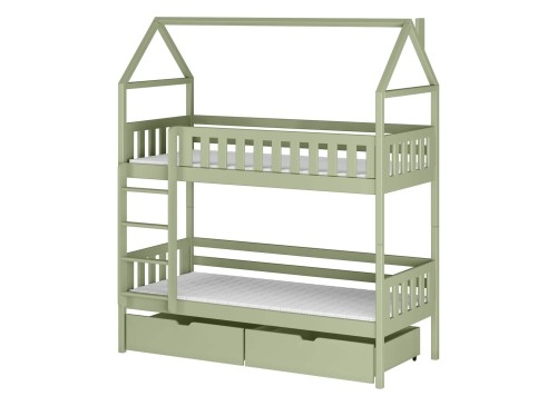 GAJA 90x180 olivová patrová postel Lano Nábytek