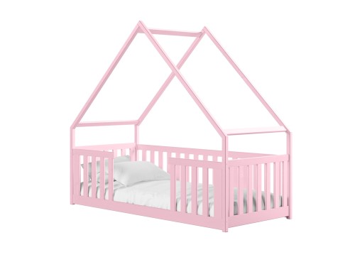 BEE 80x190 pink Montessori floor cot house bed Lano Furniture