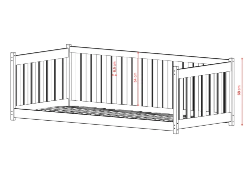 CONCEPT 80x160 růžová dětská postel Montessori Lano Nábytek