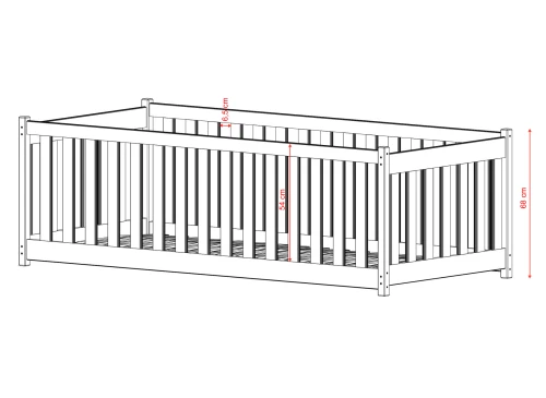 CONCEPT 90x200 kašmír dětská jednolůžková postel ohrádka Lano Nábytek