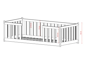 FERO 80x190 růžová dětská postel Montessori Lano Nábytek