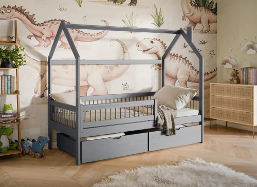 OSKAR 80x200 grey house bed Lano Furniture