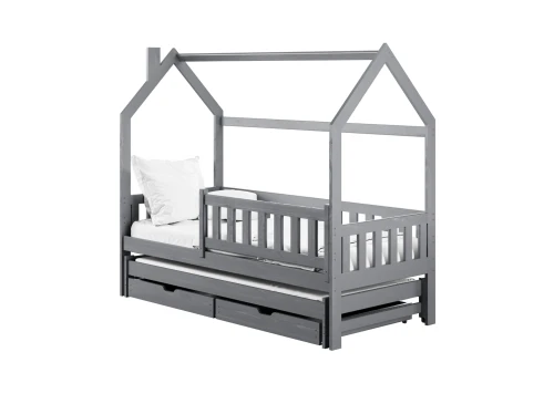 MONKEY 80x190 grey children's house bed Lano Furniture