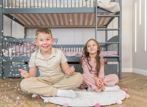 LUNA 80x180 grafitová patrová postel Lano Nábytek