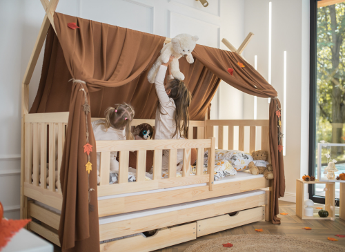 TYTUS 80x190 borovicová dětská výsuvná postel teepee Lano Nábytek