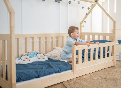 BOGUŚ 80x180 borovicová dětská postel Montessori teepee Lano Nábytek