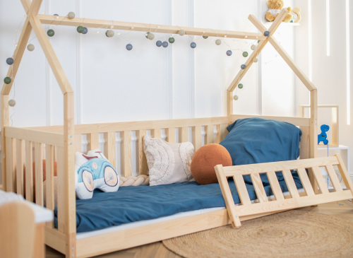 BOGUŚ 80x200 pine Montessori floor cot tipi bed Lano Furniture