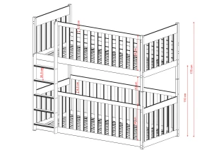 KONRAD 80x180 olive green bunk bed Lano Furniture