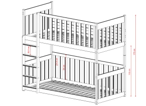 KONRAD 90x200 cashmere bunk bed Lano Furniture