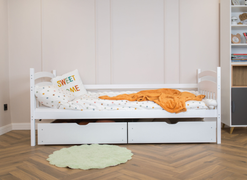 TERRY 90x200 bílá jednolůžková dětská postel Lano Nábytek