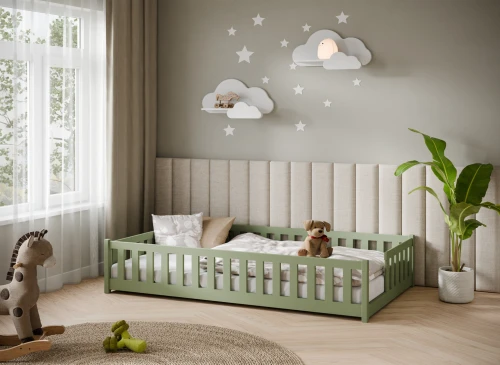 IVY 120x200 olive single children's bed Lano Furniture