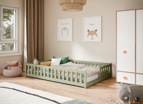 LEVI 140x200 olive single children's bed Lano Furniture