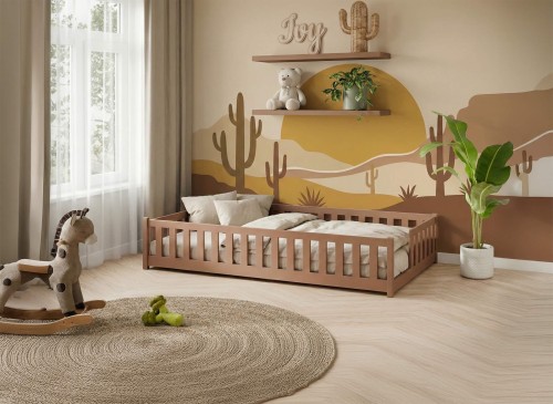 ZOYA 80x200 skořicová jednolůžková dětská postel Lano Nábytek