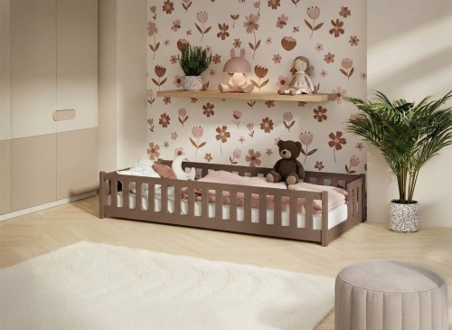 ZOYA 90x200 mléčná čokoláda jednolůžková dětská postel Lano Nábytek