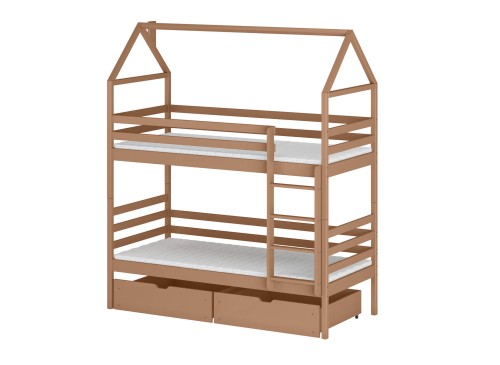 ALEX 80x190 skořicová patrová postel Lano Nábytek
