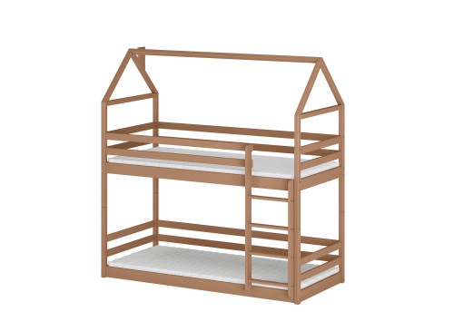 AXEL 80x160 skořicová patrová postel domek Lano Nábytek