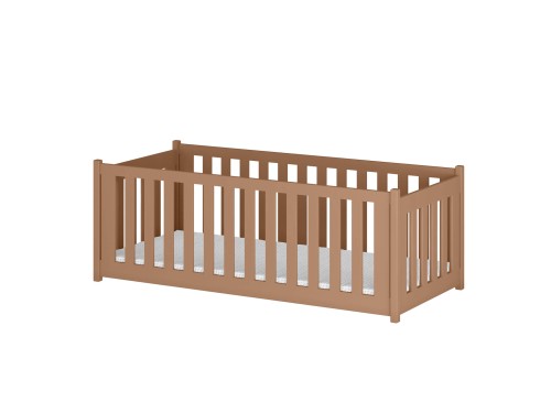 CONCEPT 80x160 cinnamon single children's bed with playpen Lano Furniture