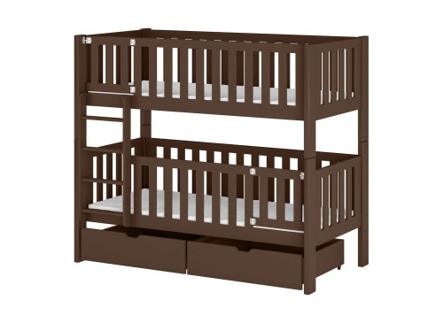 KSAWERY 80x180 dark chocolate bunk bed Lano Furniture