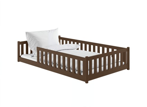 OTIS 120x200 dark chocolate Montessori floor bed for children Lano Furniture