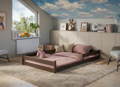 ZOFIA 120x200 tmavá čokoláda jednolůžková dětská postel Lano Nábytek