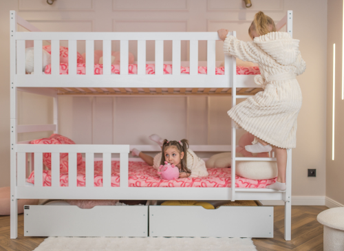 MONIKA 80x180 bílá patrová postel Lano Nábytek