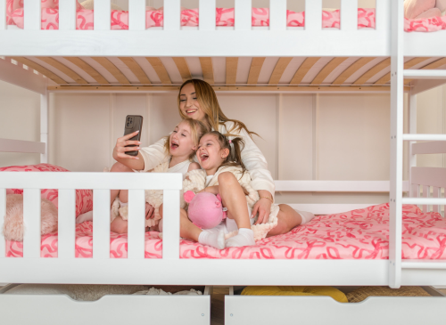 MONIKA 80x180 bílá patrová postel Lano Nábytek