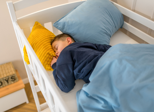 MIA 90x200 bílá vyvýšená jednolůžková dětská postel Lano Nábytek