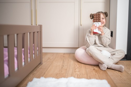 BELLA 80x180 mléčná čokoláda Montessori postel na podlaze pro děti Lano Nábytek