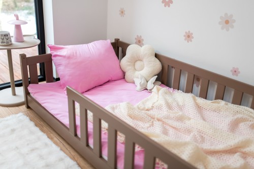 BELLA 80x160 mléčná čokoláda Montessori postel na podlaze pro děti Lano Nábytek