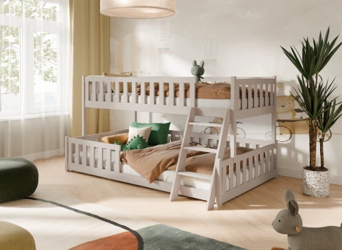 NICE 90x200/120x200 kašmír patrová postel se širší ložnou plochou Lano Nábytek