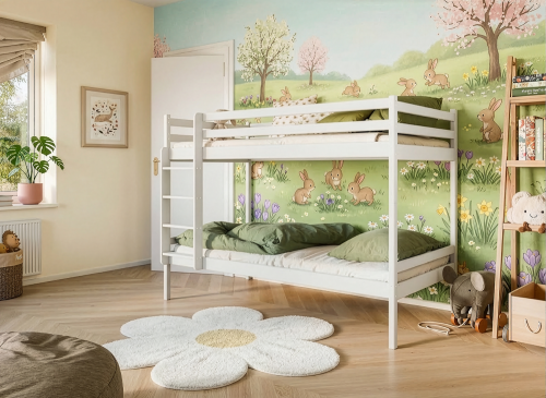 NICO 90x200 bílá patrová postel Lano Nábytek