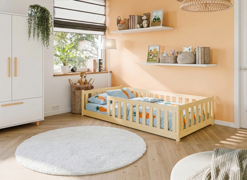 BELLA 80x180 pine Montessori floor children's bed Lano Furniture