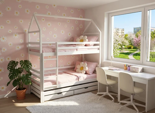 DALIA 90x200 bílá patrová postel domečková Lano Nábytek