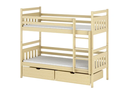 ADAŚ 80x180 nenatřené dřevo patrová postel Lano Nábytek