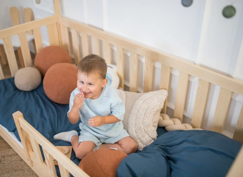 BOGUŚ 80x160 nenatřené dřevo dětská postel Montessori teepee Lano Nábytek