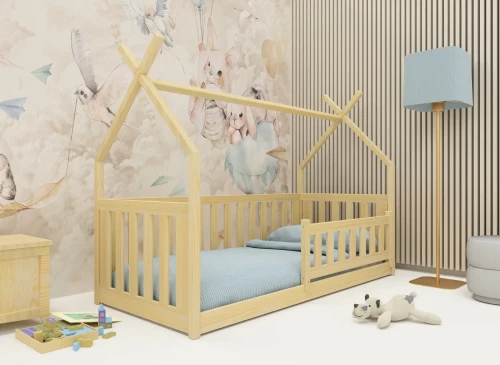 BOGUŚ 80x200 nenatřené dřevo dětská postel Montessori teepee Lano Nábytek