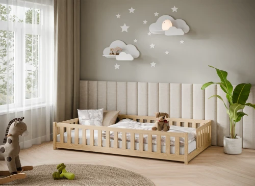 IVY 120x200 nenatřené dřevo jednolůžková dětská postel Lano Nábytek