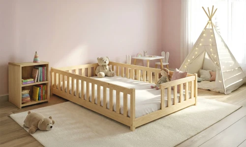 IVY 120x200 nenatřené dřevo jednolůžková dětská postel Lano Nábytek
