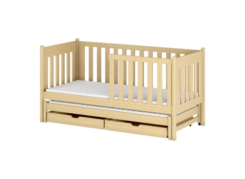KAJA 80x200 Untreated Wood Double Pull-Out Bed Lano Furniture