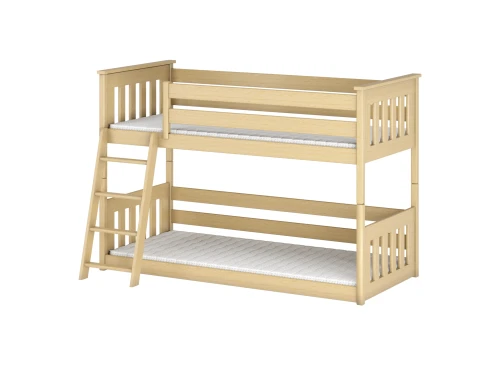 KEVIN 80x200 Untreated Wood Bunk Bed Lano Furniture