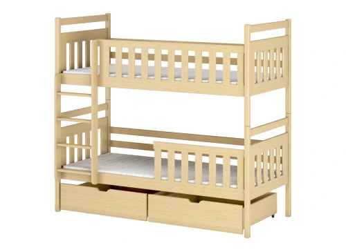 MONIKA 80x160 Untreated Wood Bunk Bed Lano Furniture